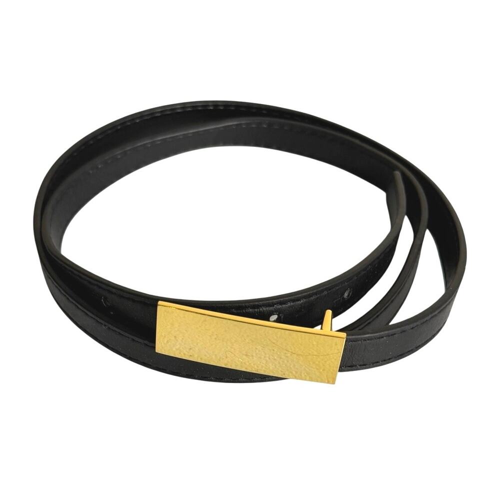 Jones New York Black and gold buckle belt size 4